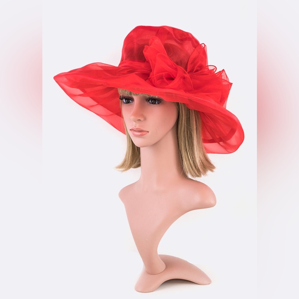Large Elegant Fascinator Derby Tea Party Organza Hat